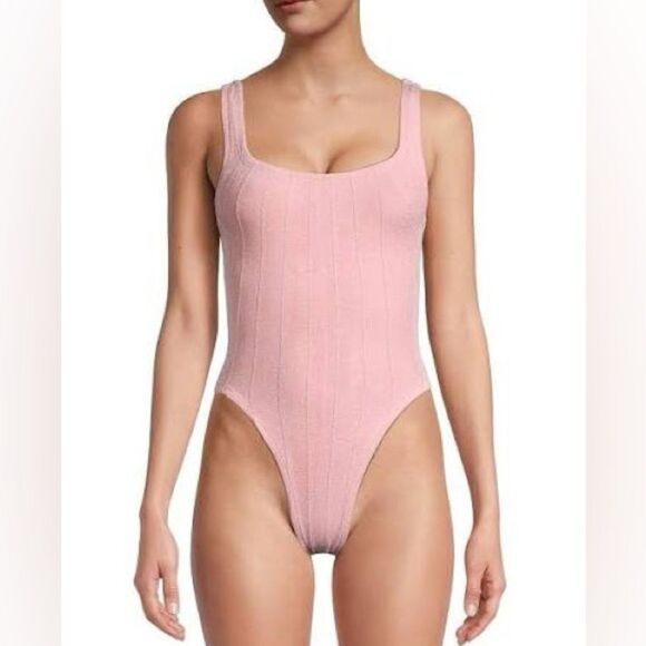 Hunza G Square Neck Nile Swimwear OS - Picture 1 of 8